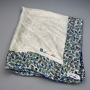 Vintage Anne Klein For‎ Robinson Golluber Silk Scarf Floral Japan